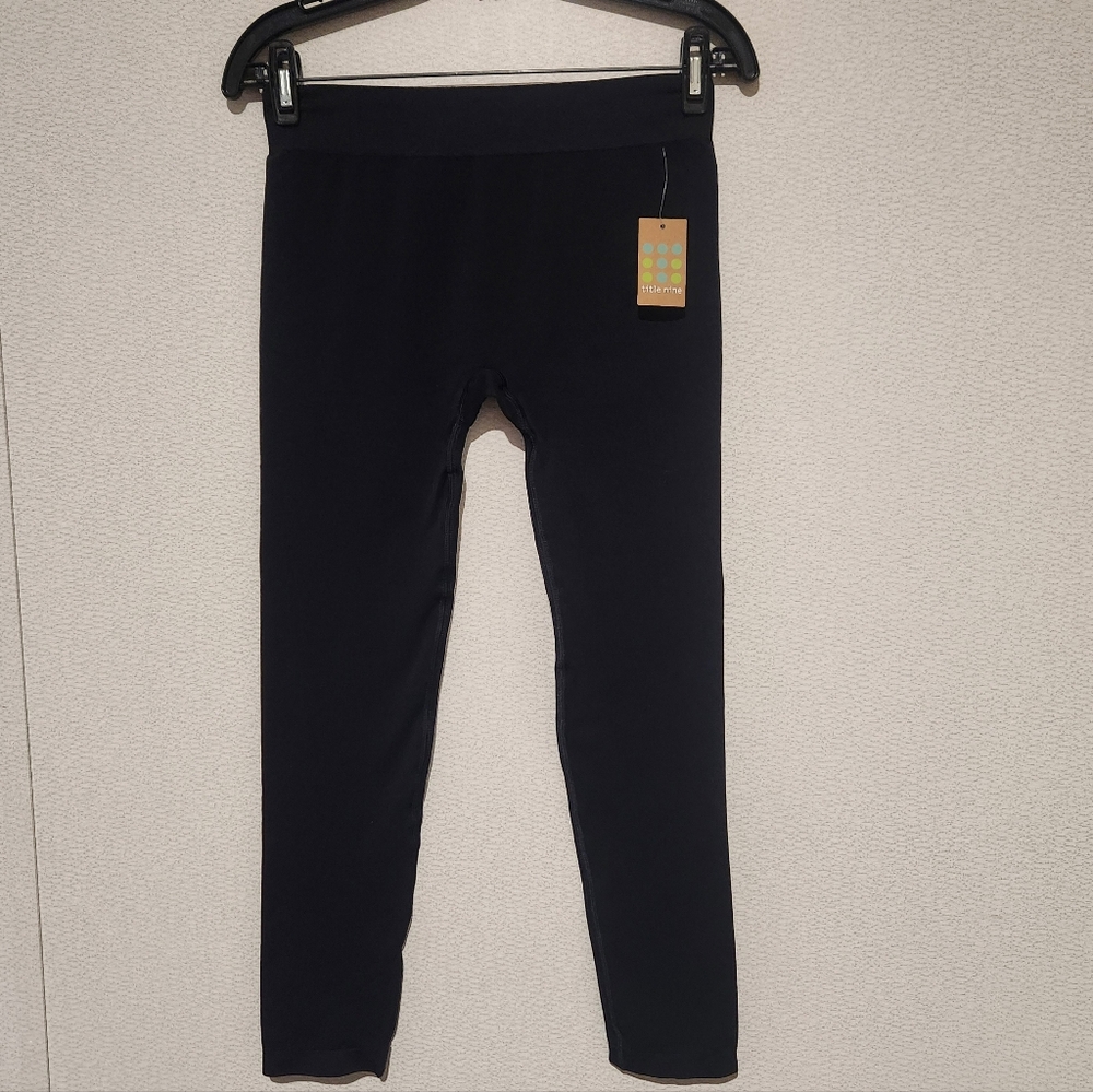 Title Nine Womens Spark Seamless Leggings High Rise Black Large New